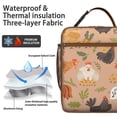 thumbnail image 2 of Rooster Insulated Lunch Box Student Reusable Lunch Bag with Water Bottle Holder Cooler Tote Bag School Beach, 2 of 6