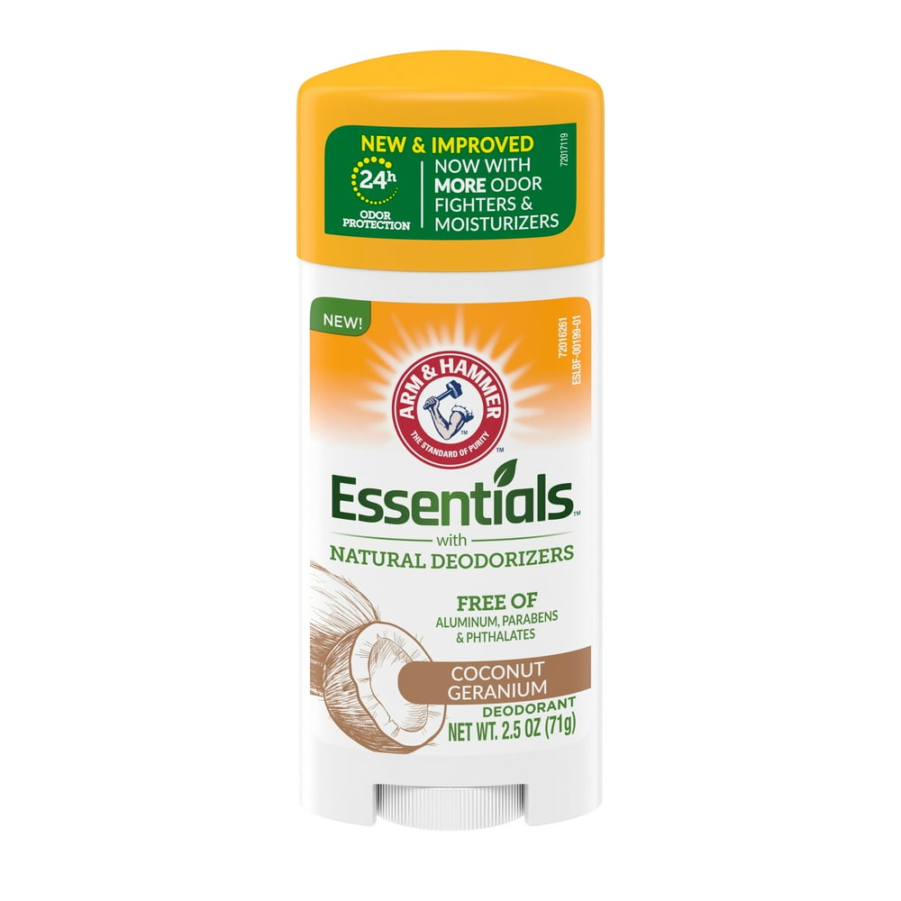 ARM & HAMMER Essentials Deodorant, with Natural Deodorizers, Coconut