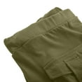thumbnail image 6 of UPPADA Clearance Items for Women Capri Pants for Women Plus Size Cargo Pants Casual Wide Leg Cropped Trouser Summer Hiking Pants with Pockets Plus Size Womens Cargo Pants, 6 of 7