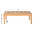 thumbnail image 6 of Safavieh 4-Piece Wood Outdoor Patio Dining Set with Cushion, Teak Brown, 6 of 8