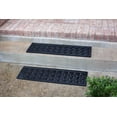 thumbnail image 3 of BirdRock Home 4-Pack Rubber Stair Mat with Basket Weave Design - 10 x 30" - Black, 3 of 6