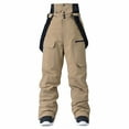 thumbnail image 2 of QHFBli Mens Ski Pants Snow Snowboard Pants Waterproof Insulated Baggy Windproof Hiking Winter Warm for Men Women, 2 of 3