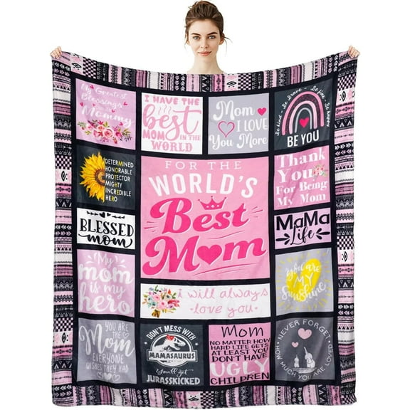MMYGU to My Mom Blanket Mom Gifts from Daughter and Son Mom Birthday Gift Gifts for Mom Throw Blankets Gifts for Mother''s Day Best Mom Ever Flannel Bedding Blanket Soft Throw Blanket 50x60in