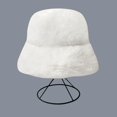 thumbnail image 2 of Ltctricy Fleece Brim Hat for Women Elegant Cute Fuzzy Winter Warm Hat Fall Trendy Soft Fashion Solid Color Cap, 2 of 3