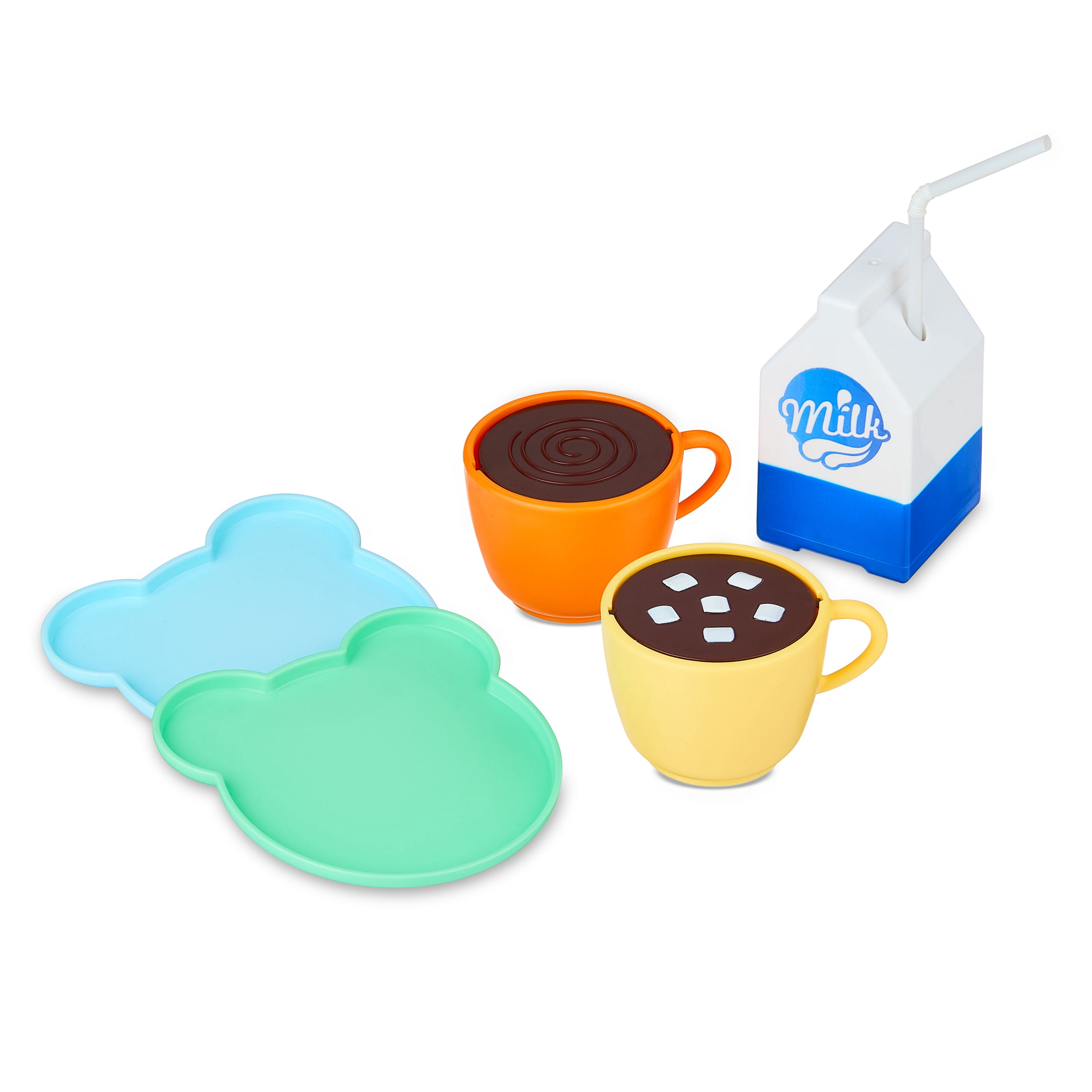 Kid Connection Teddy Bear Coffee Set, Plastic Barista Play Set, Toddlers Age 3+ Years, 24 Pieces