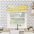 thumbnail image 4 of Yellow Grey Kitchen Valances for Windows 60x18 Inch Kitchen Curtains Valances Rod Pocket Vintage Farmhouse Abstract Oil Painting Bathroom Window Valances for Window Treatment Decor, 4 of 6