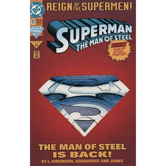 Superman: The Man of Steel #22SC VF ; DC Comic Book