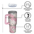 thumbnail image 4 of OBREWU Pioneer Flower Tumbler with Handle and Lid,Pioneer Flower 40oz Double Wall Vacuum Insulated Tumbler,Cups Gift for Women and Men, 4 of 7