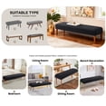 thumbnail image 2 of TAOCOCO Stretch Dining Bench Cover, Anti-Dust Long Bench Cushion Cover Washable Bench Slipcover Rectangle Table Bench Seat Protector for Bedroom, Kitchen, Hotel,Banquet - Black, 2 of 8