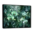 thumbnail image 2 of Designart "Dreamscapes Of Green Orchid Fantasy II" Orchids Floater Framed Wall Decor, 2 of 5