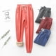 thumbnail image 4 of Pantalones de algodón de invierno, pantalones deportivos de lana de cordero, pantalones casuales de lana de cordero, pantalones deportivos de bolsillo grueso con forro polar para mujer, pantalones de, 4 of 5