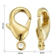 thumbnail image 4 of Brass Lobster Claw Clasps Parrot Trigger Clasps Nickel Free Golden 15mm long 8mm wide 3mm thick hole: 2mm, 4 of 6
