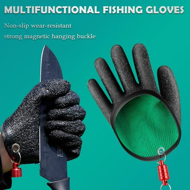 Pair of Fishing Gloves Textured Grip Fish Cleaning Cut Resistant