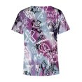 thumbnail image 5 of Hauts d'Été Grande Taille pour Femmes à Manches Courtes, Blouse Imprimée d'Été, T-Shirts Décontractés à Col en V, T-Shirts à Manches Courtes, T-Shirt à Col en V pour Femmes en Liquidation, 5 of 5