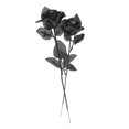 thumbnail image 4 of Rosas artificiales de Halloween con globos oculares, accesorios para disfraz de cosplay, realistas 2 negro, 4 of 9