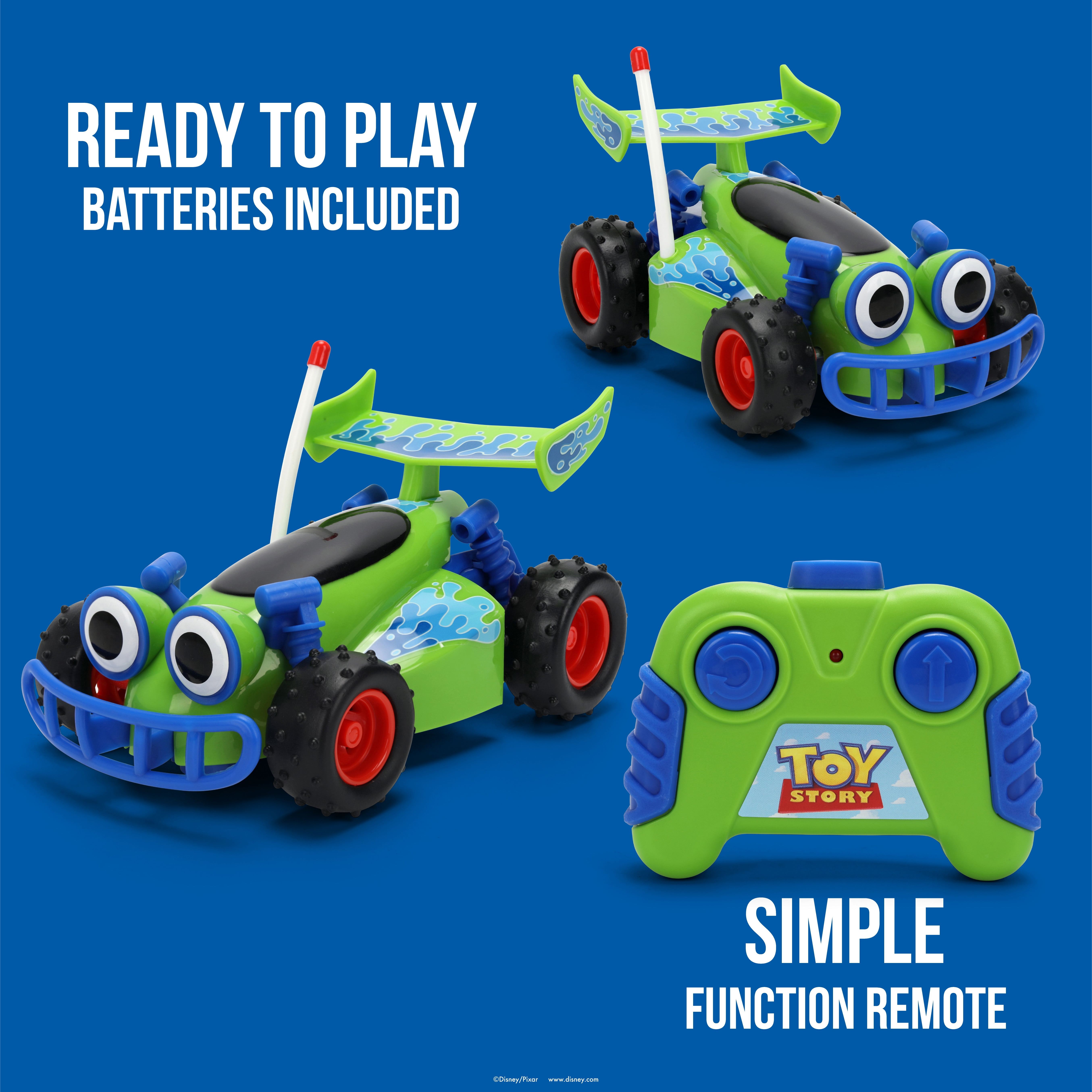 Jada Toys 1:32 RC Toy Story RC Buggy – Simple Function Remote Control Car for Kids with 5.5" Body and Movie-Inspired Design – No Figure Included
