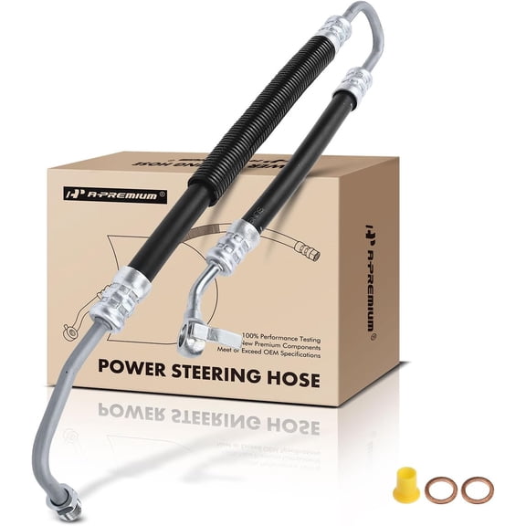 A-Premium Power Steering Pressure Hose Line Assembly Compatible with Toyota Land Cruiser 1993-1997 & Lexus LX450 1996-1997, 4.5L, with Washer, Pump To Rack/Gear