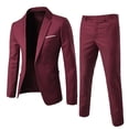 thumbnail image 4 of Traje de hombre de dos piezas, traje formal profesional de negocios, traje pequeño, traje ajustado para padrino, novio, vestido de boda, 4 of 5