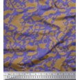 thumbnail image 1 of Soimoi Brown Heavy Satin Fabric Abstract Circles Abstract Print Sewing Fabric Yard 54 Inch Wide, 1 of 1