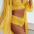 thumbnail image 6 of Njagoc3 Women's Long Sleeve Sheer Robe Set - Solid Color, Elegant Style, Nightwear & Special Occasion Wear, 6 of 6