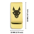 thumbnail image 2 of Stainless Steel Year of the Dog Zodiac Classic Slim Money Clip Credit Card Holder, 2 of 2
