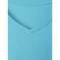 thumbnail image 3 of Hat and Beyond Women's Lightweight V-Neck Tee Superior Printability, 3 of 6