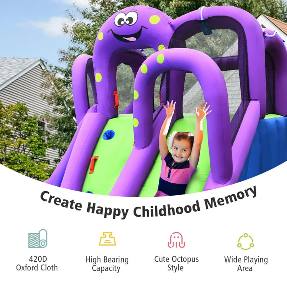 Aimee Lii Inflatable Water and Sand Park Mighty Bounce House with Large Pool, Bounce House Water Slide for Kids 5-10