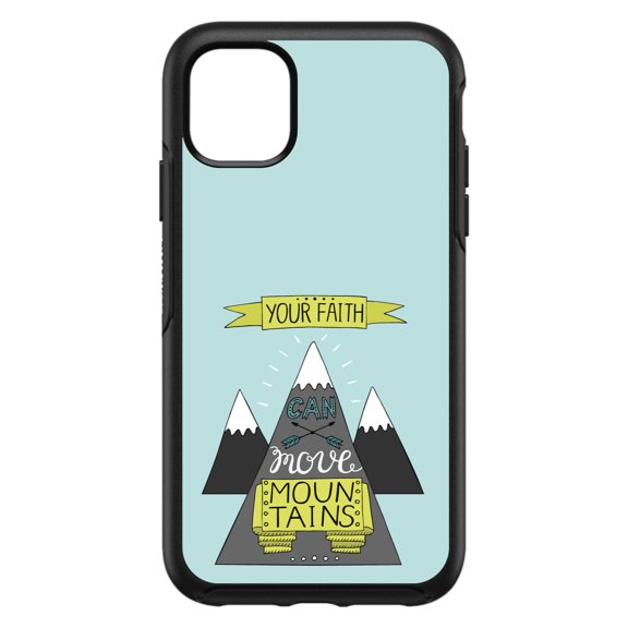 DistinctInk Custom SKIN / DECAL compatible with OtterBox Symmetry for iPhone 11 Pro MAX (6.5" Screen) - Your Faith Can Move Mountains
