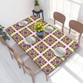 thumbnail image 2 of Table Cover Classic Solid Stem Print Kingfisher Blue And Deep Jade Rectangular Tablecloth Waterproof, 2 of 5