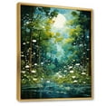 thumbnail image 2 of Designart "Emerald Canopy Bold Forest art painting IV" Landscape & Nature Floater Framed Wall Art Living Room, 2 of 7