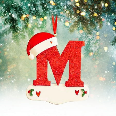 

Christmas Savings Dvkptbk Christmas Little Red Hat Letter Pendant DIY Writable Name 26 Letter Pendant