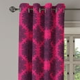 thumbnail image 2 of Ambesonne Floral Grommet Curtain, Baroque Roses Mandala, 50" x 108", Hot Pink Dark Purple, 2 of 6