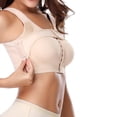 thumbnail image 3 of High Impact Sports Bras Women Bralette Plus Size Vest Crop Wireless Lingerie Underwear Camisole Cute Bra V-Neck Padded Bra Feature Hook and Eye Closure Sport Bra Style Y-166 , Beige M, 3 of 4