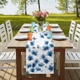 thumbnail image 4 of Table Runners 72 Inches Long Dress Scarves, Navy Blue Floral Farmhouse Kitchen Table Runner, Coffee Tablerunners, Spring Flowers Butterflies Watercolor 16x72 Inch, 4 of 9