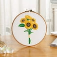 thumbnail image 4 of Kit de iniciación de bordado de punto de cruz 3D, kit de iniciación de bordado de estilo europeo con patrón de ramo de girasol para adultos principiantes, 4 of 5