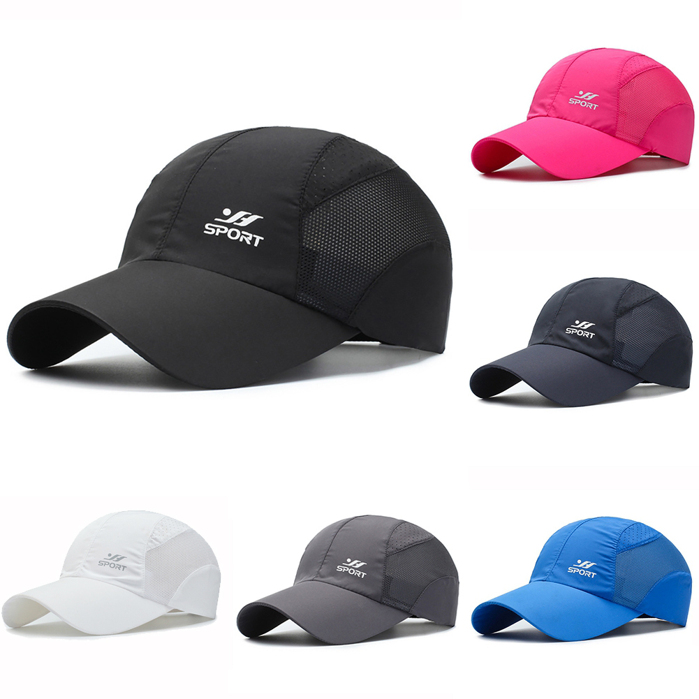 Adult Summer Baseball Cap Quick Dry Mesh Back Cooling Sun Hats Sports