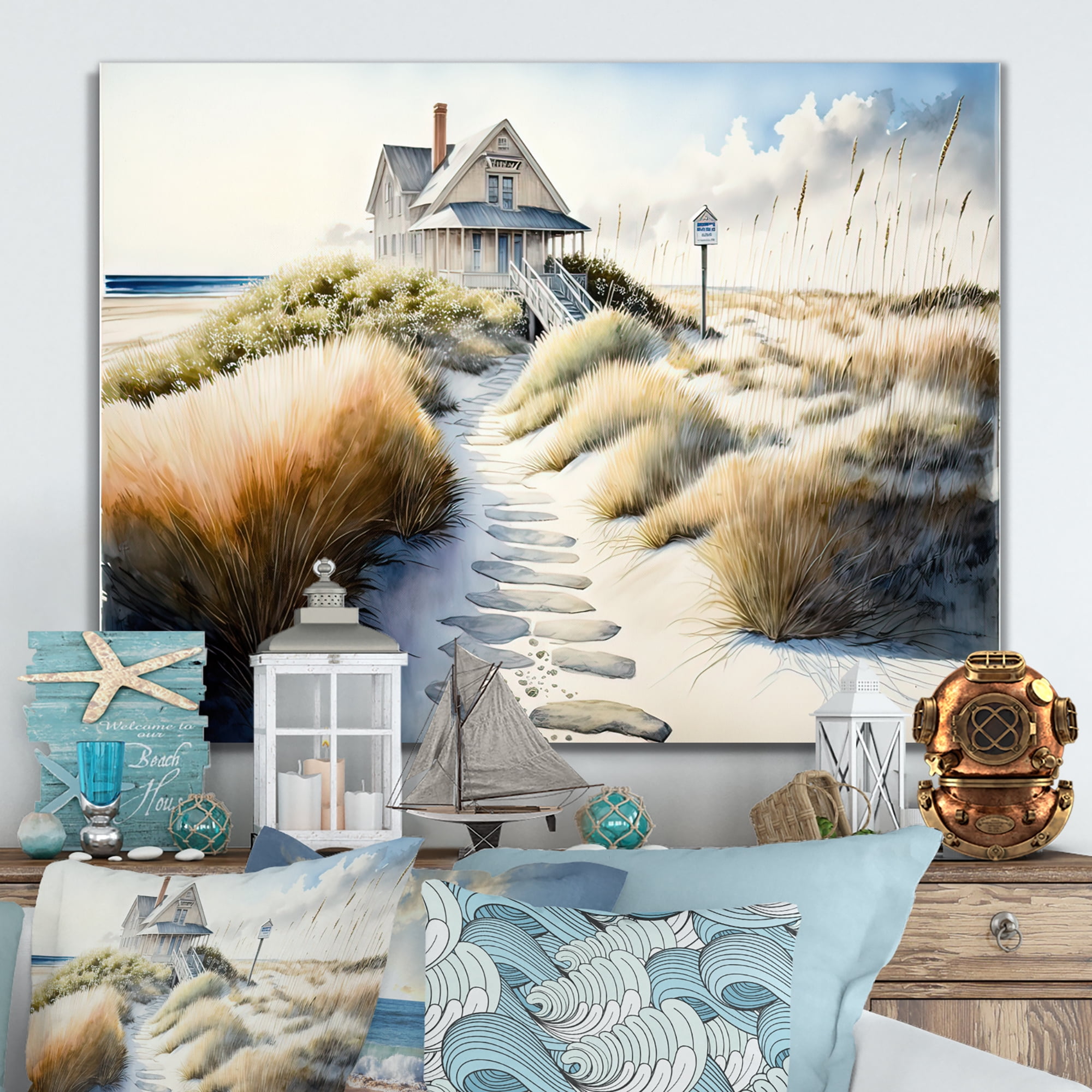Designart Path To The Ocean VIII Canvas Wall Art