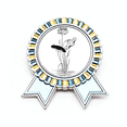 thumbnail image 1 of planta de agua de flor de loto negro  Insignia broche Medalla ganadora, 1 of 3