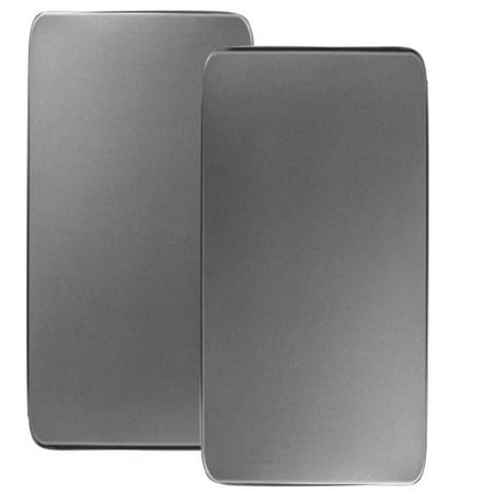 

Calypso Basics Tin Rectangular Burner Cover Set of 2 Stainless Steel