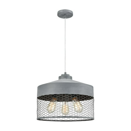 

12” Grey Dark horse 3-Light Chandelier
