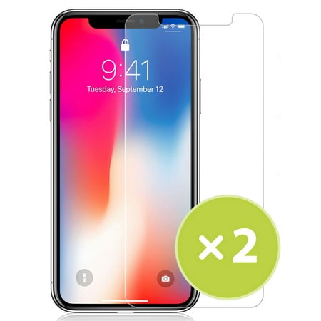 Tempered Glass for iPhone XR 2X Nakedcellphone 9H Hard Clear Screen Protector Guard [Crack Saver] for Apple iPhone XR (2018) (Size 6.1 model) (10R)