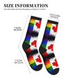 thumbnail image 3 of Women's Men's Canada Gay Pride Flag Colorful Novelty Pattern Crew Athletic Socks, 3 of 7