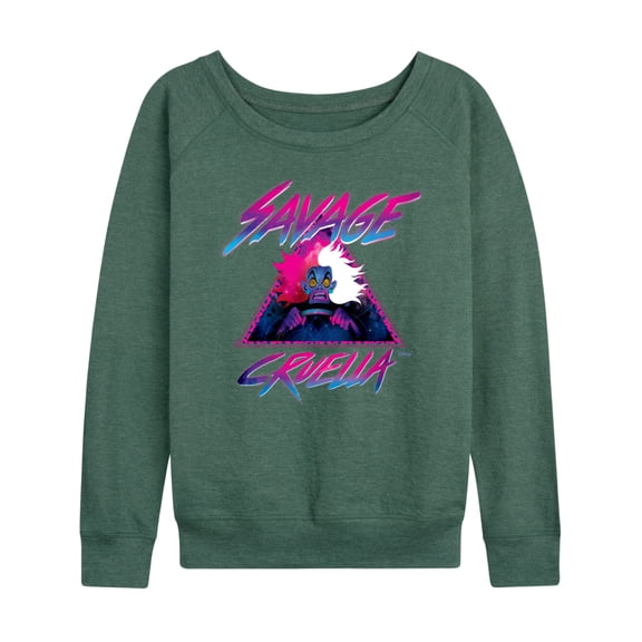 Disney Villains - Cruella Savage - Women's Lightweight French Terry Long Sleeve Shirt