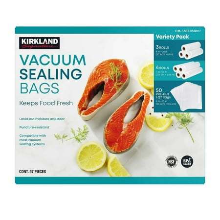 Kirkland Signature Vacuum Sealing Bags, 57 Piece Assortment Pack
