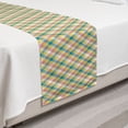 thumbnail image 2 of Abstract Bed Runner, Continuing Plaid Inspired Pattern in Pastel Tones, Decorative Accent Bedding Scarf for Hotels Homes and Guestrooms, Twin, Multicolor, by Ambesonne, 2 of 2