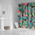 thumbnail image 2 of German Shepherd Dog and Flower Shower Curtain 72"x72" ,Bathroom Decorative Shower Curtains Set with 12 Hooks,Modern Waterproof Washable Shower Curtain, 2 of 6