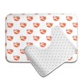 thumbnail image 6 of Xecao Orange Fox 2-Piece Vintage Seamless Anti-Skid Mat Set, featuring a stylish pattern for a safe and elegant toilet rug experience, 6 of 6
