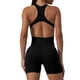 thumbnail image 1 of Conjunto de una pieza para mujer, ropa de entrenamiento, traje de Yoga, deporte de baile, mono de mujer, pantalones cortos negros, mono, Yoga, gimnasio, modelo, ropa deportiva, 1 of 5