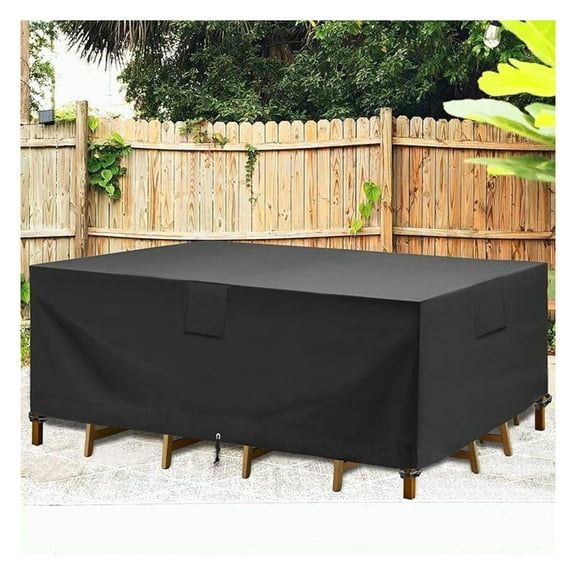 Upgraded Patio Furniture Covers, 100% Waterproof Rectangular Patio Table Cover, 90" L x 56" W x 27.5" H 600D Tear-Resistant Sofa, Table and Chair Outdoor Furniture Set Covers
