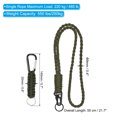 thumbnail image 2 of Uxcell Braided Paracord Lanyard Keychain Paracord Neck Badge Lanyard with Hook Clip and Key Ring Green 6 Pcs, 2 of 6
